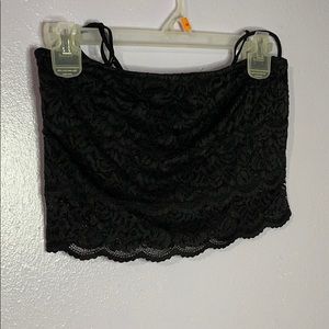 Black lace crop top shirt,bought it from cavenders
